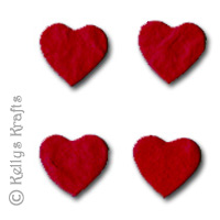 Small Mulberry Die Cut Hearts - Red (Pack of 10)