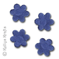 Small Mulberry Die Cut Flowers - Navy Blue (Pack of 10)