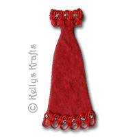 Mulberry Party Gown Die Cut Shape - Red