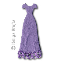 Mulberry Party Gown Die Cut Shape - Lavendar/Purple