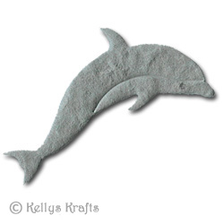 Mulberry Grey Dolphin Die Cut Shape