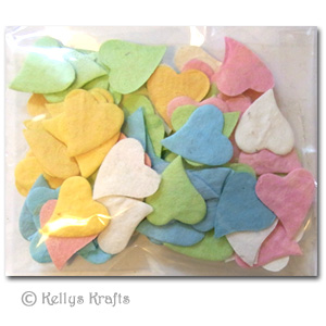 Mulberry Paper Bendy Hearts, Mixed Colours (1 Packet)