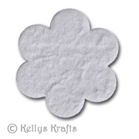 Mulberry Die Cut Large Flowers - White (Pack of 5)