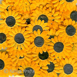 Mulberry Paper Flower Heads - Sunflowers (20 pieces)