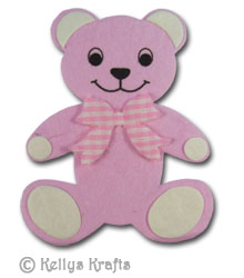 Mulberry Pink Teddy Bear Die Cut Shape