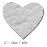 Mulberry Large Die Cut Hearts, White (Pack of 5)