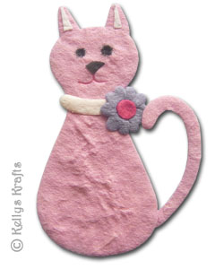 Mulberry Cat / Kitten Die Cut Shape, Pink