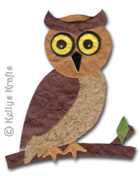 Mulberry Wise Owl Die Cut Shape, Brown