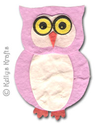 Mulberry Owl Die Cut Shape, Pink