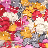 Mulberry Paper Flowers on Stems - Mixed Colours