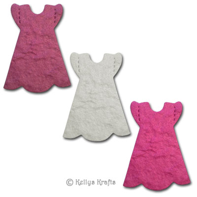 Mulberry Die Cut Dresses (Set of 3) Purple, Pink, White