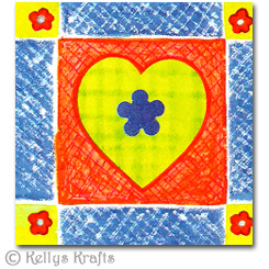 Decorative Printed Panel, Love Heart (1 Piece)