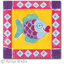 Decorative Printed Panel, Fish (1 Piece)