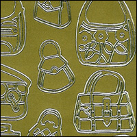 Handbags, Gold Peel Off Stickers (1 sheet)