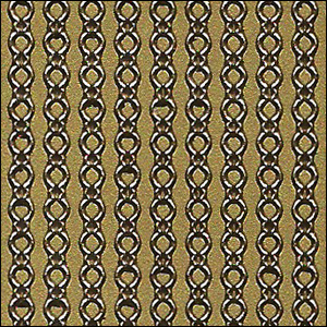 Circle/Dot Border Chain Strips, Gold Peel Off Stickers (1 sheet)