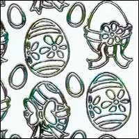Easter Eggs, Multicolour Peel Off Stickers (1 sheet)
