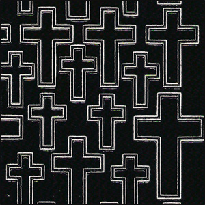 Mixed Crosses, Black Peel Off Stickers (1 sheet)