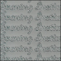 (image for) Evening Invitation, Silver Peel Off Stickers (1 sheet)