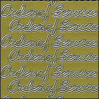 (image for) Order of Service, Gold Peel Off Stickers (1 sheet)