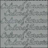 Order of Service, Silver Peel Off Stickers (1 sheet)