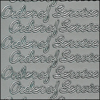 (image for) Order of Service, Silver Peel Off Stickers (1 sheet)