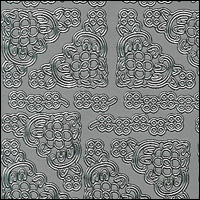 Gothic Borders, Silver Peel Off Stickers (1 sheet)