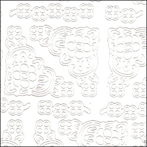 (image for) Gothic Borders, White Peel Off Stickers (1 sheet)