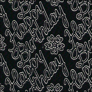 (image for) Happy Birthday, Black Peel Off Stickers (1 sheet)