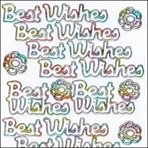 Best Wishes, Multicolour Peel Off Stickers (1 sheet)