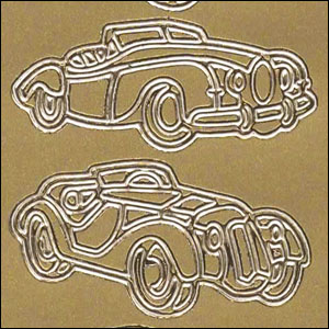 Cars, Gold Peel Off Stickers (1 sheet)