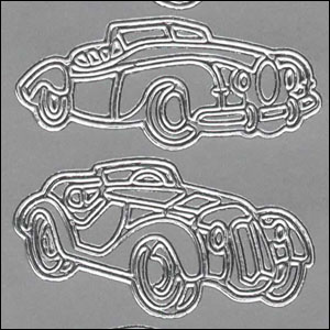 Cars, Silver Peel Off Stickers (1 sheet)