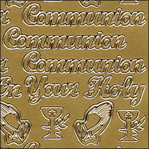 Communion, Gold Peel Off Stickers (1 sheet)