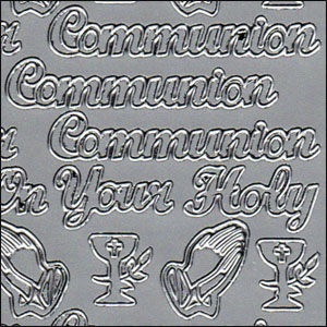 Communion, Silver Peel Off Stickers (1 sheet)