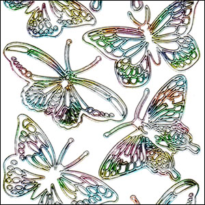 Large Butterflies, Multicolour Peel Off Stickers (1 sheet)