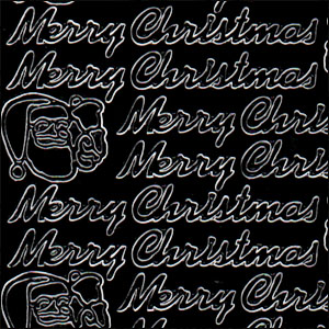(image for) Merry Christmas, Black Peel Off Stickers (1 sheet)