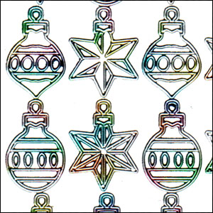 (image for) Christmas Baubles, Multicolour Peel Off Stickers (1 sheet)