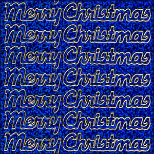 (image for) Merry Christmas, Holographic Dark Blue Peel Off Stickers (1 sheet)