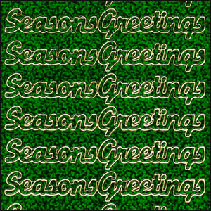 Seasons Greetings, Holographic Green Peel Off Stickers (1 sheet)
