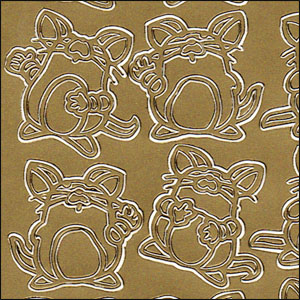Mouse/Mice, Gold Peel Off Stickers (1 sheet)