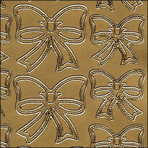 Decorative Bows, Gold Peel Off Stickers (1 sheet)