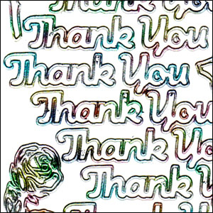 (image for) Thank You, Multicolour Peel Off Stickers (1 sheet)