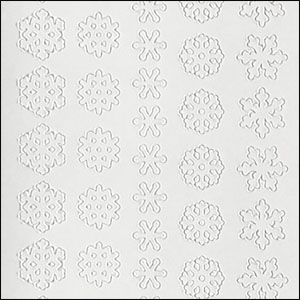 Christmas Snowflakes, White Peel Off Stickers (1 sheet)