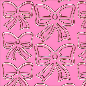 Decorative Bows, Pink Off Stickers (1 sheet)