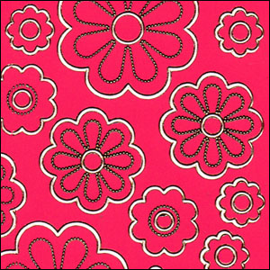 (image for) Flower/Daisy Heads, Cerise Peel Off Stickers (1 sheet)