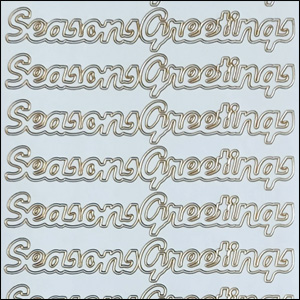 Seasons Greetings, Transparent/Gold Peel Off Stickers (1 sheet)
