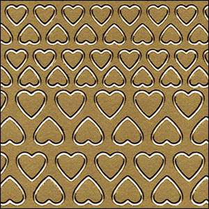 (image for) Hearts, Gold Peel Off Stickers (1 sheet)