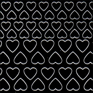 (image for) Hearts, Black Peel Off Stickers (1 sheet)