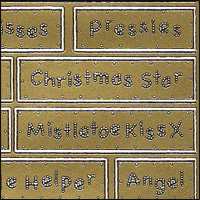 Christmas Block Captions, Gold Peel Off Stickers (1 sheet)