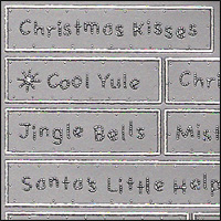 Christmas Block Captions, Silver Peel Off Stickers (1 sheet)