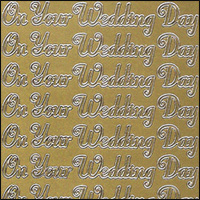 On Your Wedding Day, Gold Peel Off Stickers (1 sheet)